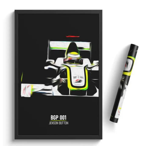 Affiche ou Tableau Brawn BGP 001 Jenson Button Formule 1