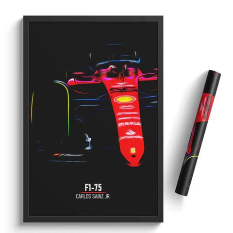 Affiche ou Tableau Ferrari F1-75 Carlos Sainz Formule 1