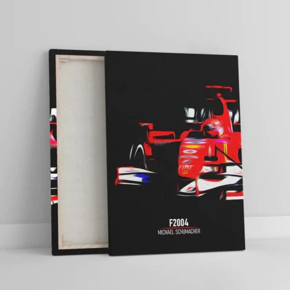 Affiche ou Tableau Ferrari F2004 Michael Schumacher Formule 1