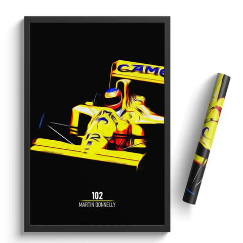 Affiche ou Tableau Lotus 102 Martin Donnelly Formule 1