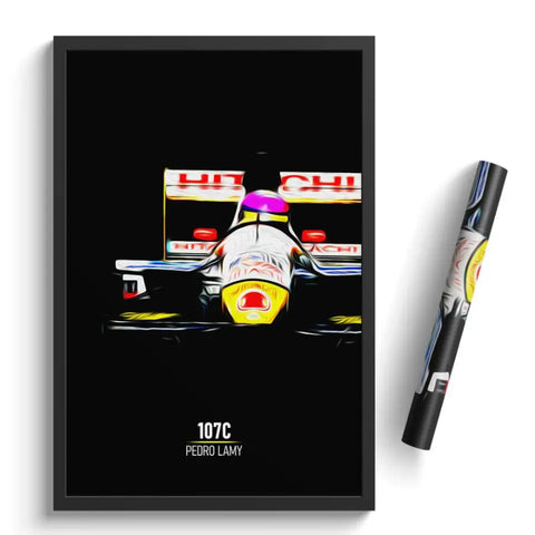 Affiche ou Tableau Lotus 107C Pedro Lamy Formule 1