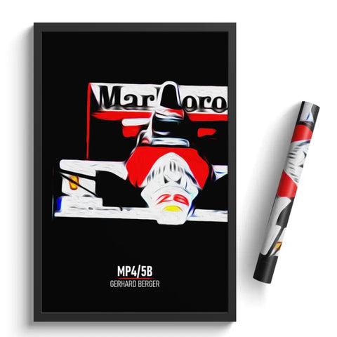 Affiche ou Tableau McLaren MP4 5B Gerhard Berger Formule 1