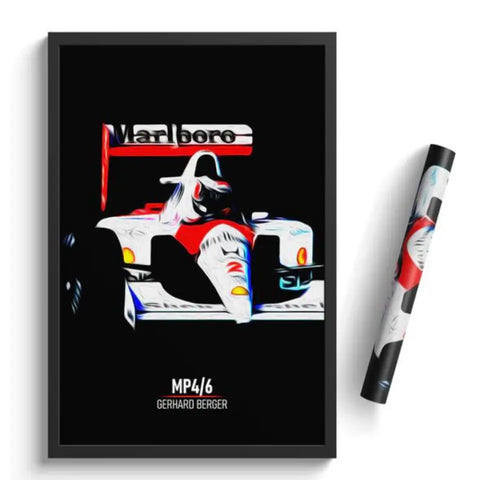 Affiche ou Tableau McLaren MP4 6 Gerhard Berger Formule 1