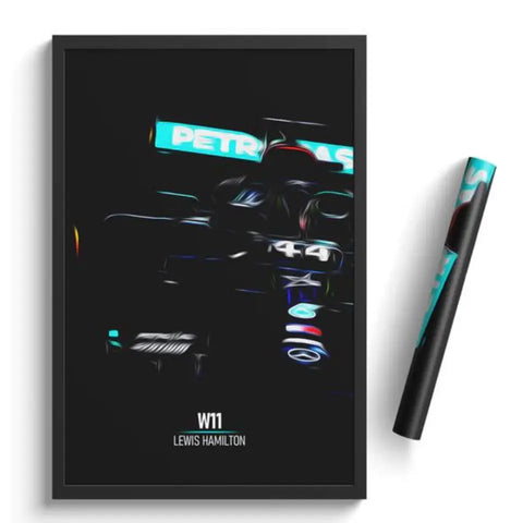 Affiche ou Tableau Mercedes W11 Lewis Hamilton Formule 1