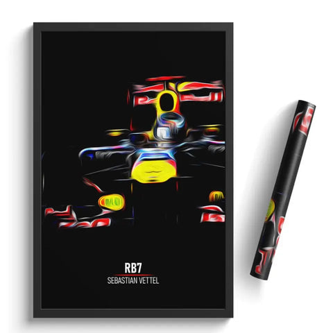 Affiche ou Tableau Red Bull RB7 Sebastian Vettel Formule 1