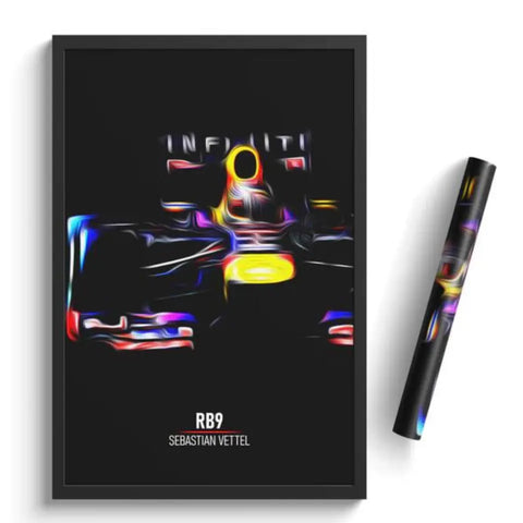 Affiche ou Tableau Red Bull RB9 Sebastian Vettel Formule 1