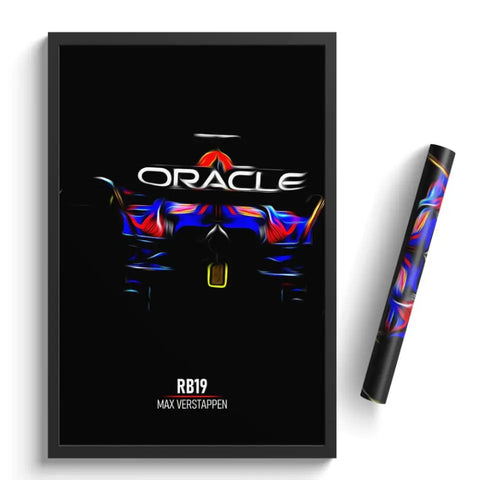 Affiche ou Tableau Red Bull RB19 Max Verstappen Blue Formule 1
