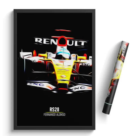 Affiche ou Tableau Renault RS28 Fernando Alonso Formule 1