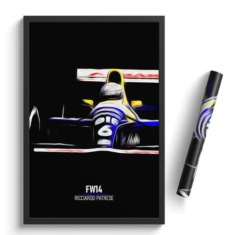 Affiche ou Tableau Williams FW14 Ricciardo Patrese 1991 Formule 1