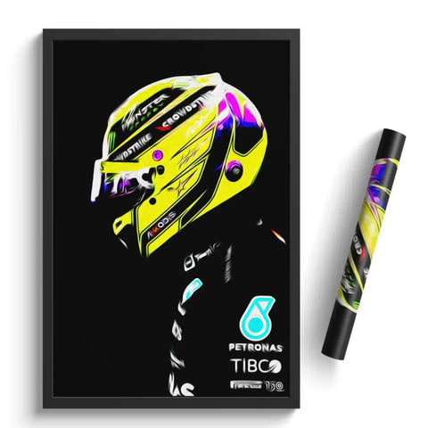 Affiche ou Tableau Lewis Hamilton Mercedes 2022 Formule 1