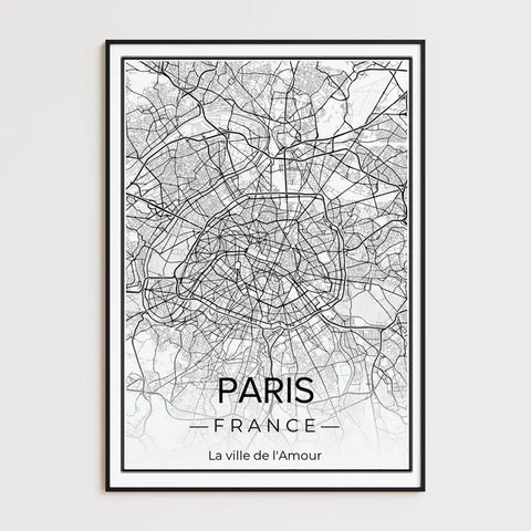 Affiche carte ville Personnalisée