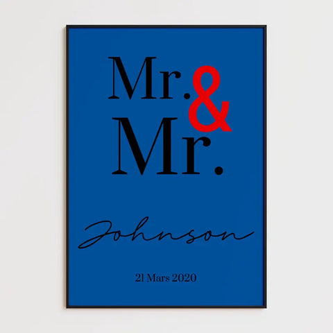 Tableau Couple Personnalisé Mr and Mr