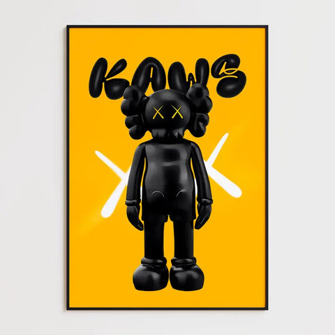 Affiche et Tableau Pop Art de Kaws Black and yellow