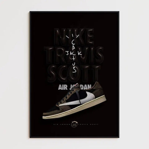 Affiche et Tableau Pop Art de Sneakers Nike Travis Scott