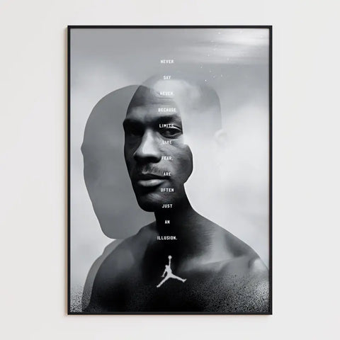 Affiche et Tableau Pop Art de Michael Jordan Never Say Never