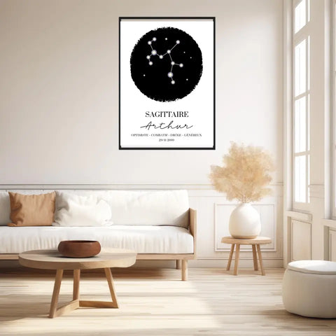 Tableau Personnalisé Signe Astrologique étoiles Sagittaire