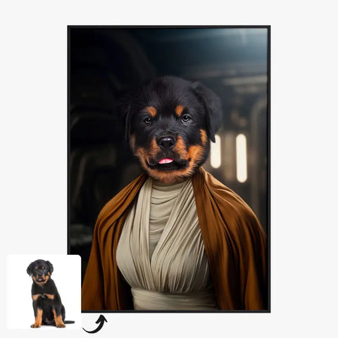 Tableau Animaux Portrait Personnalisé Star Princesse Leia