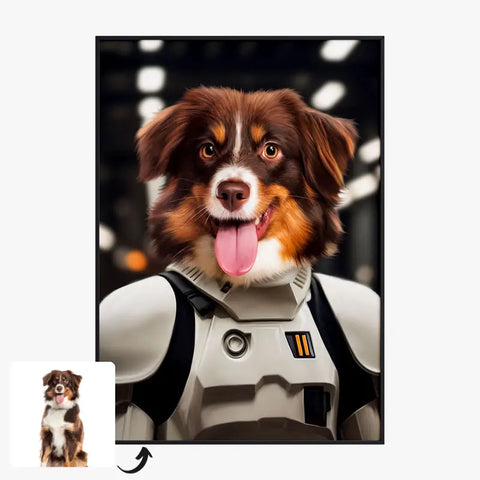 Tableau Animaux Portrait Personnalisé Stormtrooper