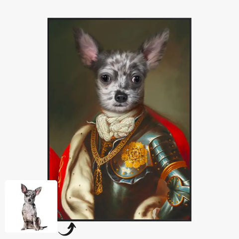 Tableau Animaux Portrait Personnalisé Renaissance Roi Charles Emmanuel III de Sardaigne