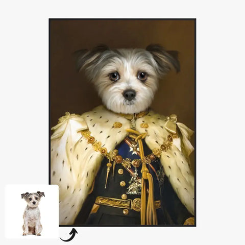 Tableau Animaux Portrait Personnalisé Renaissance Roi George V de Grande-Bretagne