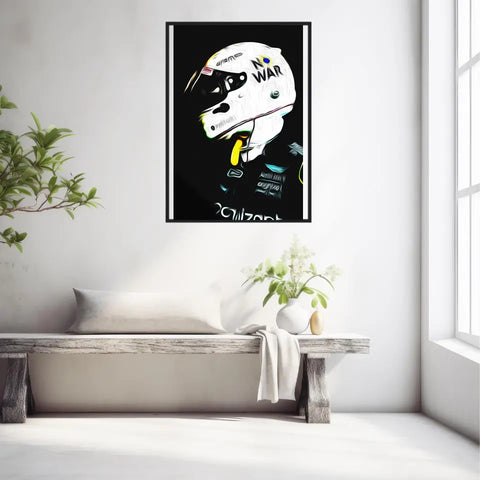 Affiche ou Tableau Sebastian Vettel Aston Martin 2022 No War Formule 1