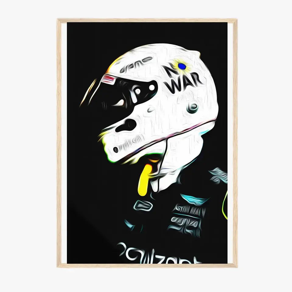 Affiche ou Tableau Sebastian Vettel Aston Martin 2022 No War Formule 1