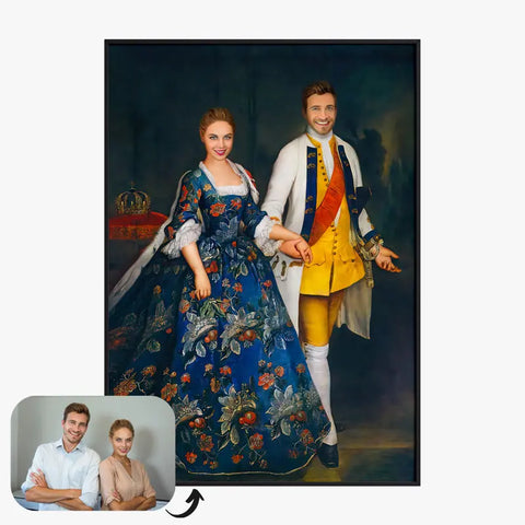 Tableau Personnalisé Portrait Photo Couple Royal Sophie Dorothée Marie et Frédéric-Guillaume, Margrave