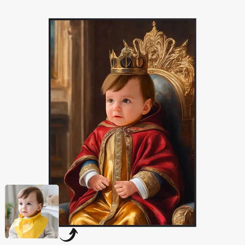 Tableau Personnalisé Photo Portrait Enfant Royal Cape Rouge