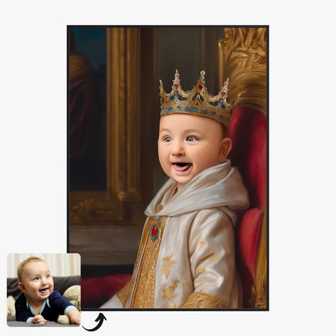 Tableau Personnalisé Photo Portrait Enfant Costume Royal