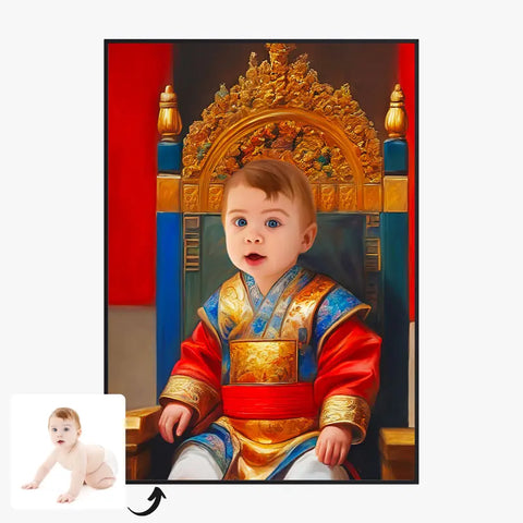 Tableau Personnalisé Photo Portrait Enfant Royal Empereur