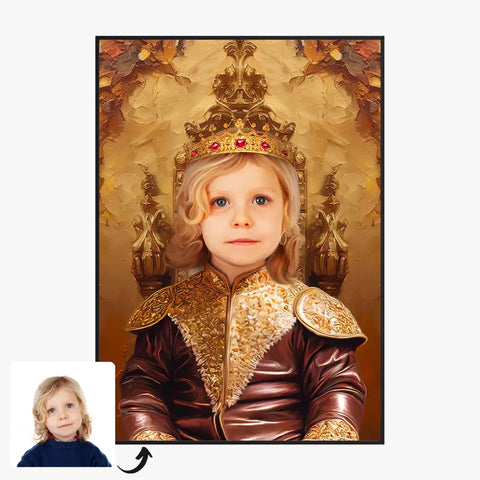 Tableau Personnalisé Photo Portrait Enfant Royal Princesse