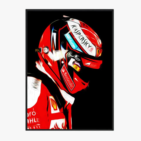 Affiche ou Tableau Kimi Räikkönen Ferrari 2016 Formule 1