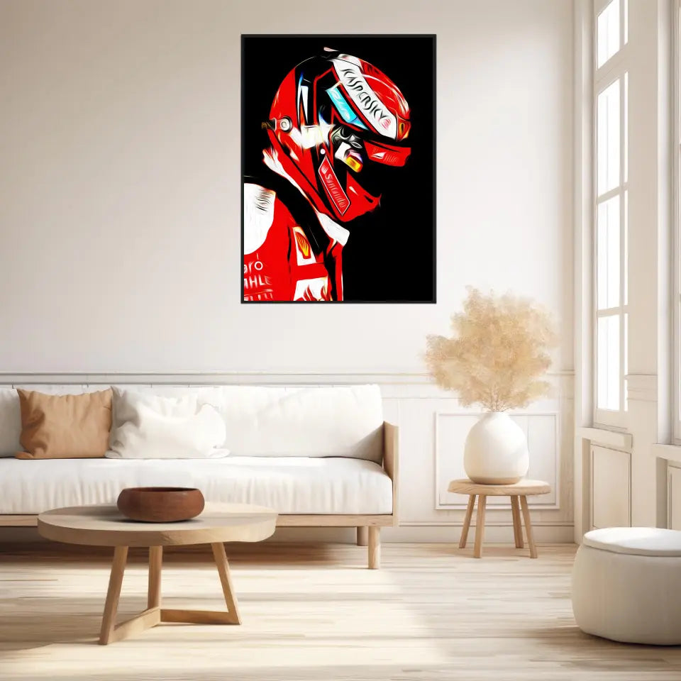 Affiche ou Tableau Kimi Räikkönen Ferrari 2016 Formule 1