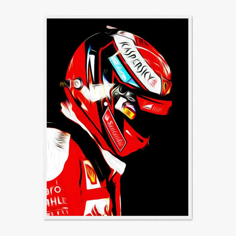 Affiche ou Tableau Kimi Räikkönen Ferrari 2016 Formule 1