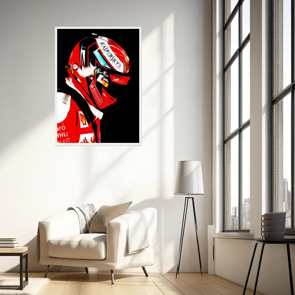 Affiche ou Tableau Kimi Räikkönen Ferrari 2016 Formule 1