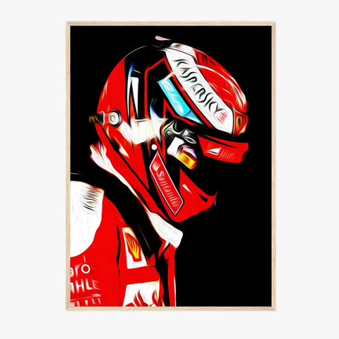 Affiche ou Tableau Kimi Räikkönen Ferrari 2016 Formule 1