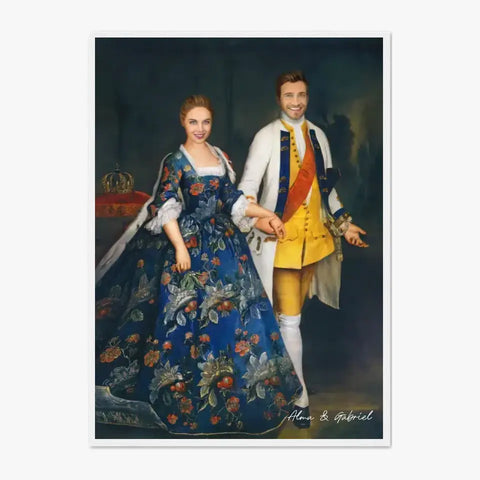 Tableau Personnalisé Portrait Photo Couple Royal Sophie Dorothée Marie et Frédéric-Guillaume, Margrave