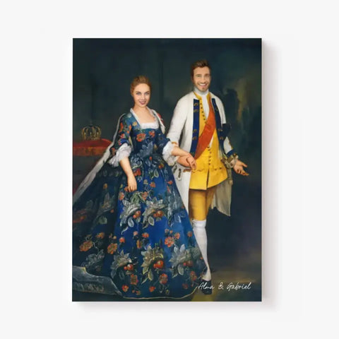 Tableau Personnalisé Portrait Photo Couple Royal Sophie Dorothée Marie et Frédéric-Guillaume, Margrave