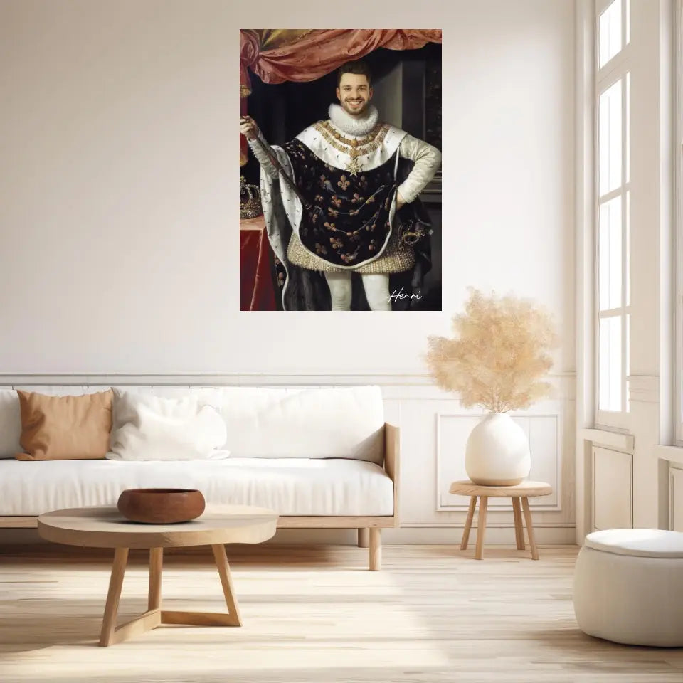 Tableau Homme Portrait Personnalisé Henri IV Roi de France