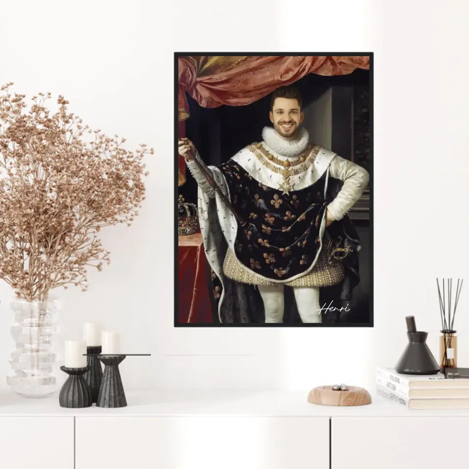 Tableau Homme Portrait Personnalisé Henri IV Roi de France