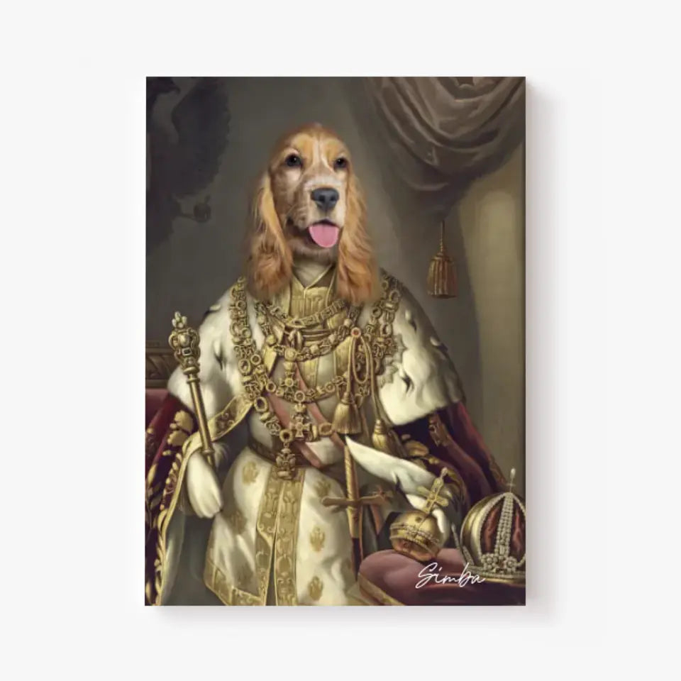 Tableau Animaux Portrait Personnalisé Renaissance Roi François-Joseph Ier d'Autriche