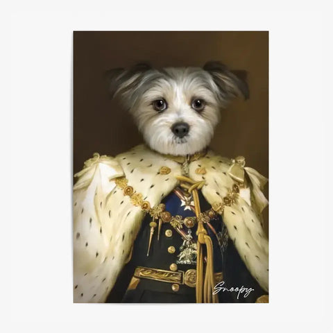 Tableau Animaux Portrait Personnalisé Renaissance Roi George V de Grande-Bretagne