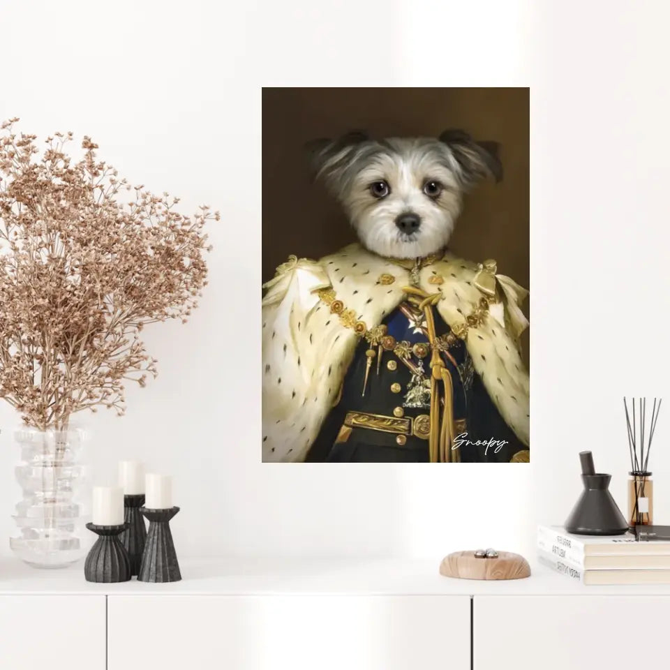 Tableau Animaux Portrait Personnalisé Renaissance Roi George V de Grande-Bretagne