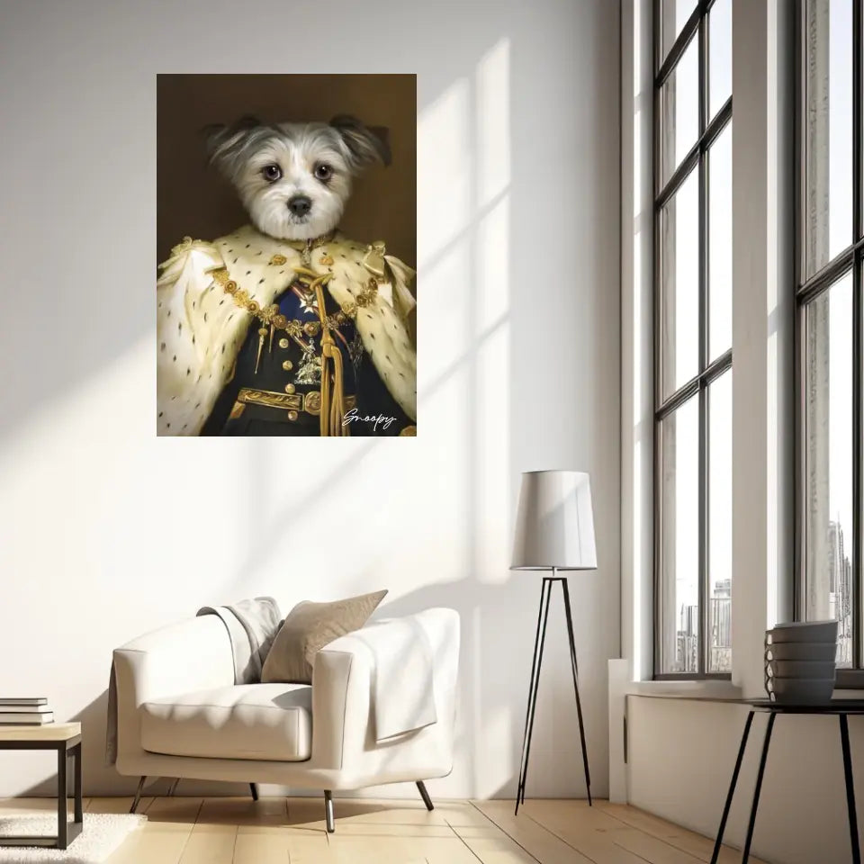 Tableau Animaux Portrait Personnalisé Renaissance Roi George V de Grande-Bretagne