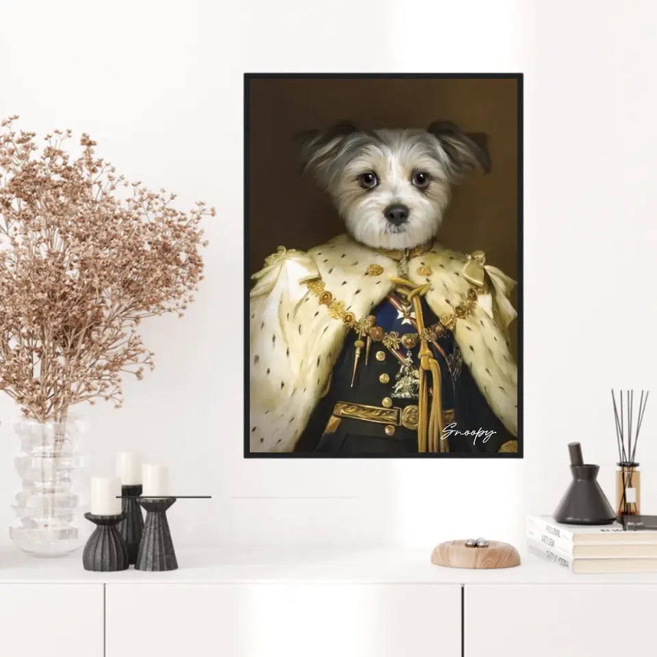 Tableau Animaux Portrait Personnalisé Renaissance Roi George V de Grande-Bretagne