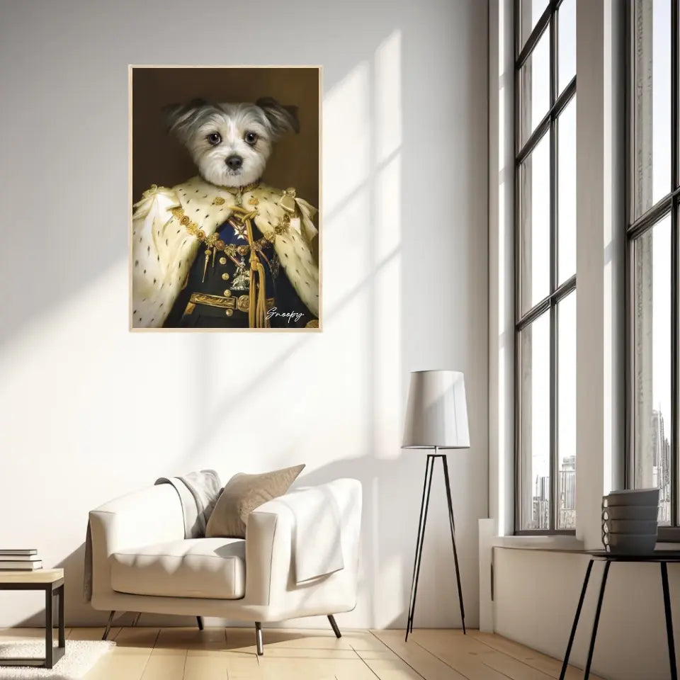 Tableau Animaux Portrait Personnalisé Renaissance Roi George V de Grande-Bretagne