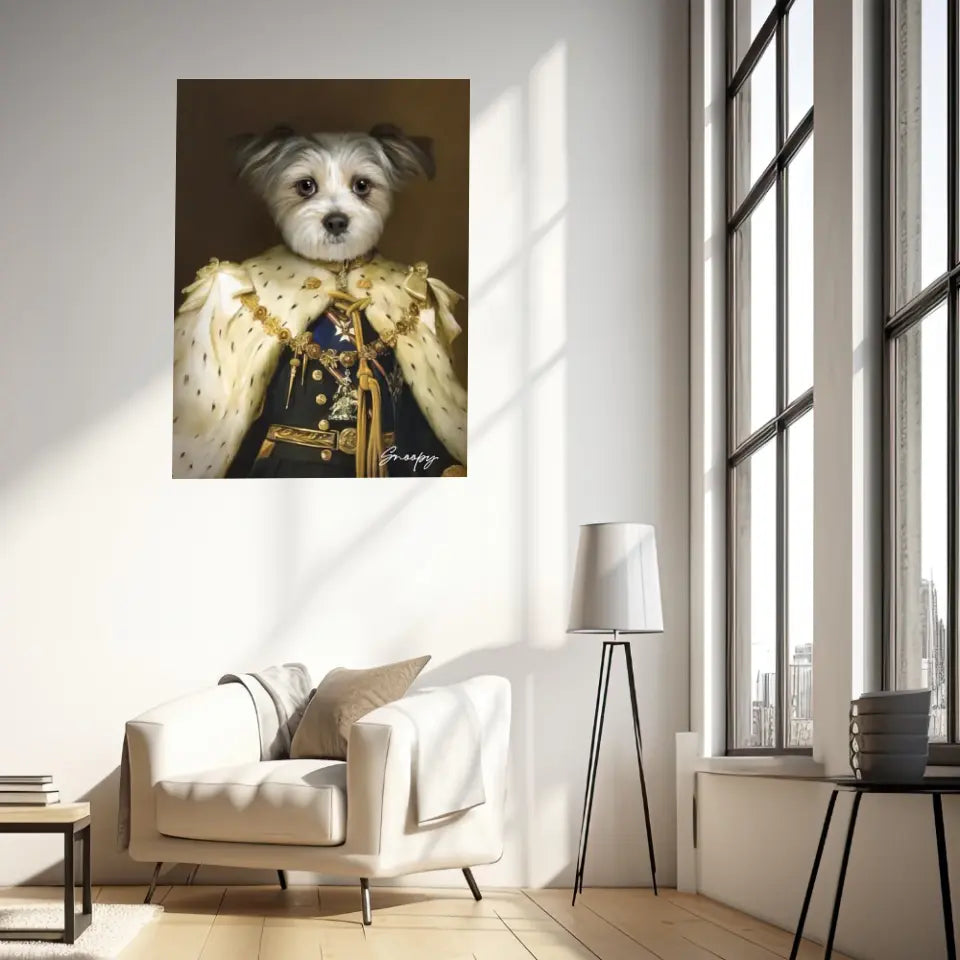 Tableau Animaux Portrait Personnalisé Renaissance Roi George V de Grande-Bretagne