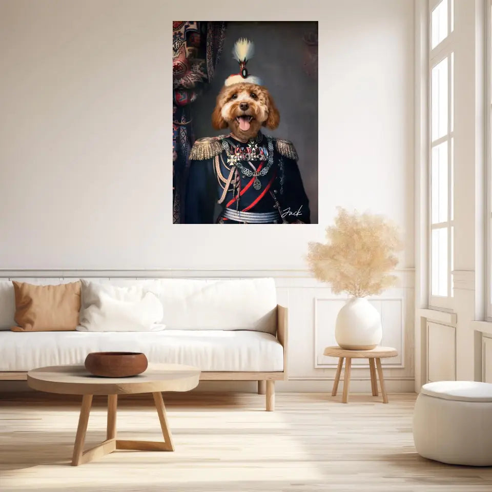 Tableau Animaux Portrait Personnalisé Renaissance Alexandre de Battenberg Prince de Bulgarie