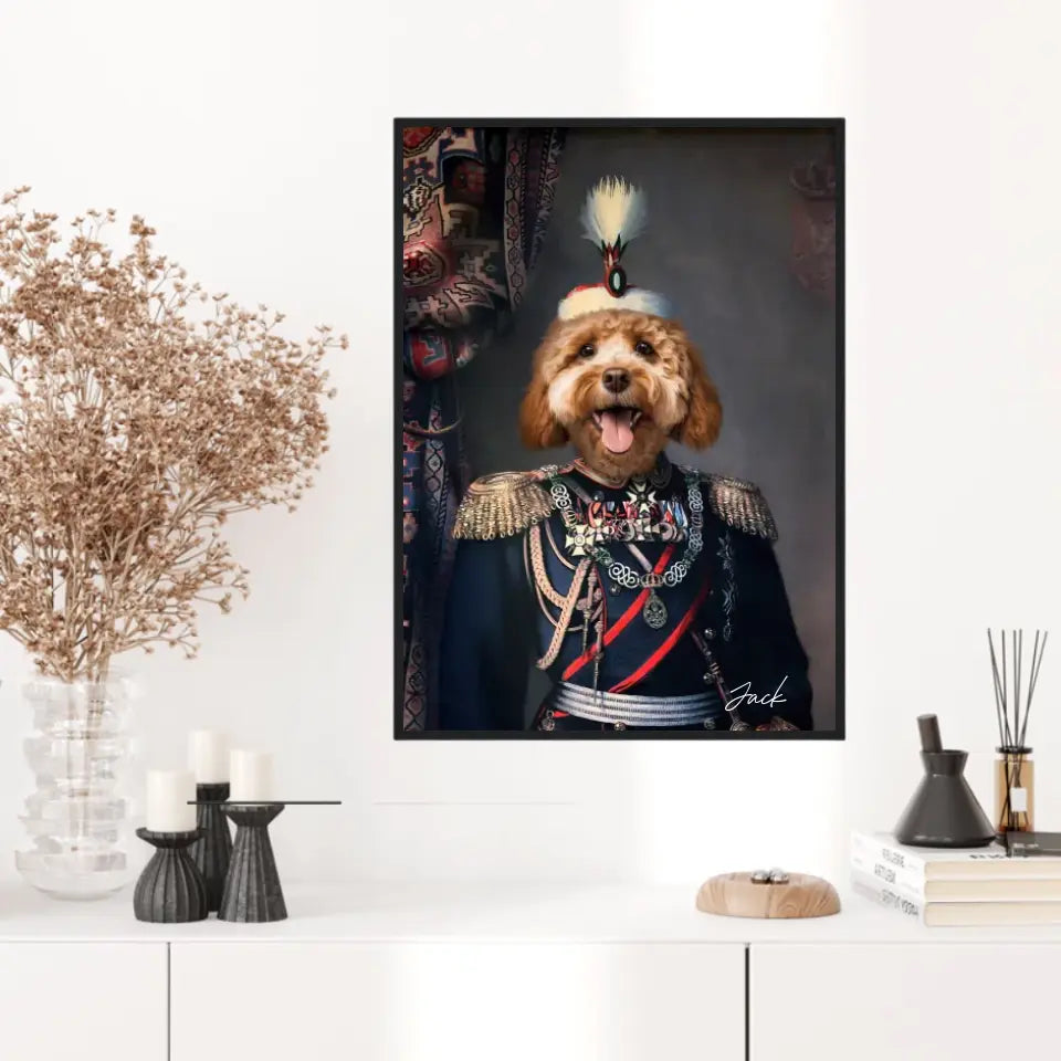 Tableau Animaux Portrait Personnalisé Renaissance Alexandre de Battenberg Prince de Bulgarie