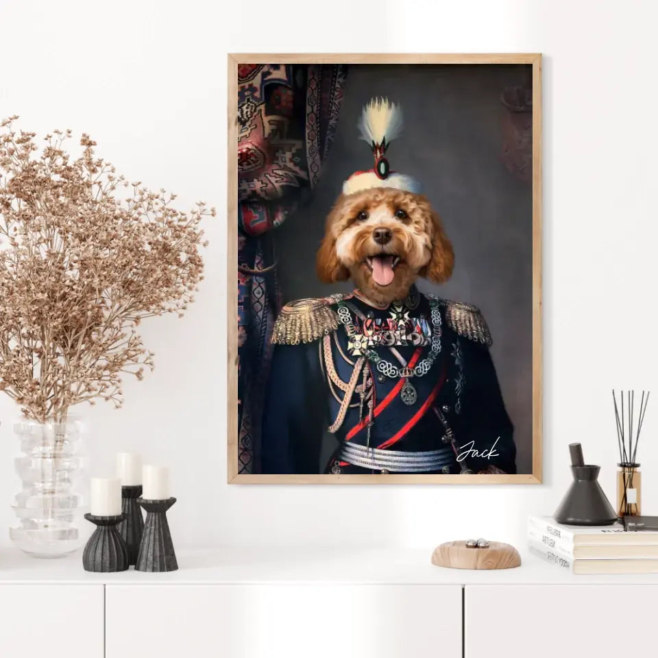 Tableau Animaux Portrait Personnalisé Renaissance Alexandre de Battenberg Prince de Bulgarie